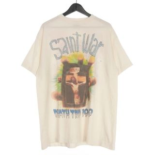 アザー(other)のセントマイケル 24SS SAINT WAR プリントTシャツ 半袖 L 白(Tシャツ/カットソー(半袖/袖なし))