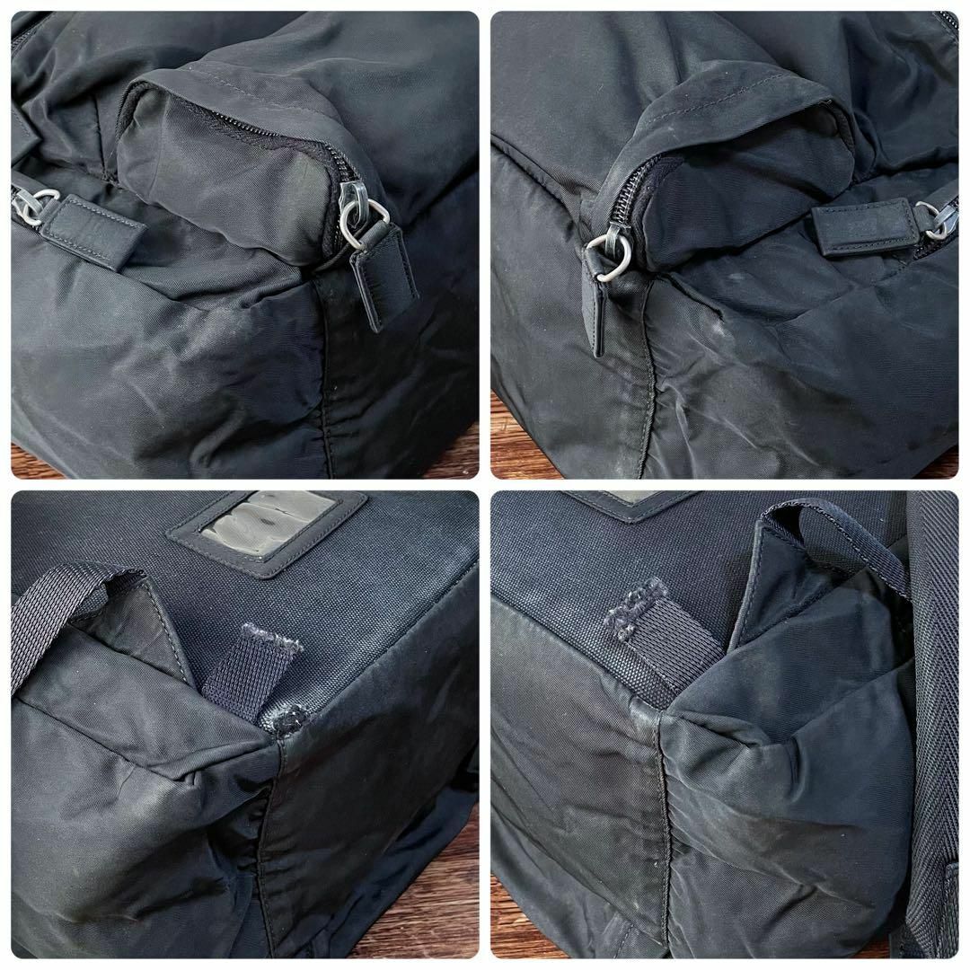 PRADA(プラダ)のプラダ ナイロン リュック バックパック 三角プレートロゴ ブラック 黒 メンズのバッグ(バッグパック/リュック)の商品写真
