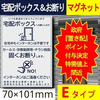 宅配ボックス＆お断りを一石二鳥で解決すマグネットE 政府ポイント決定(その他)