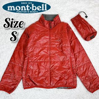 モンベル(mont bell)の【極美品】モンベル レッド サーマラップジャケット 中綿入りジャケット(ブルゾン)