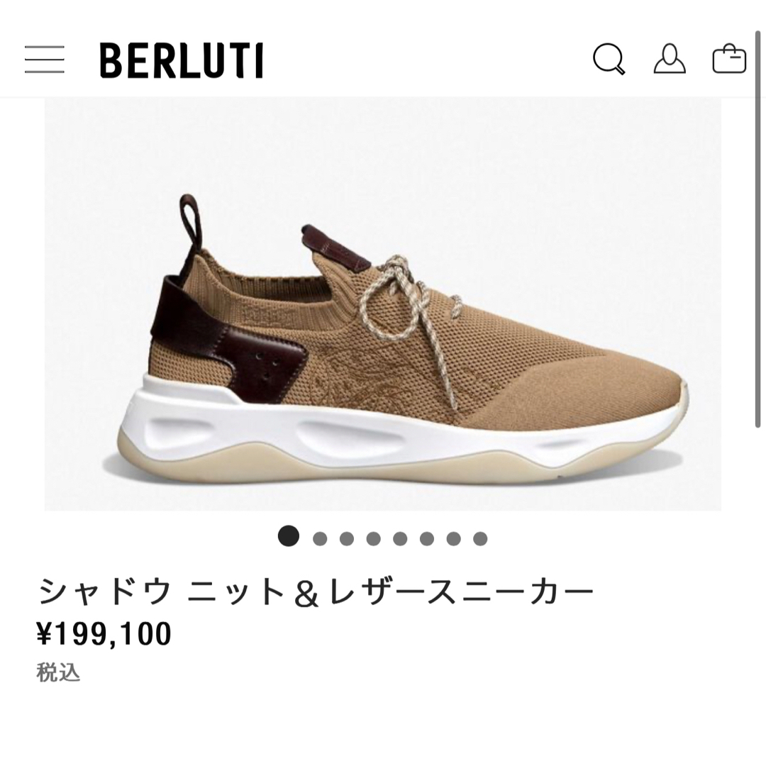 Berluti(ベルルッティ)の定価19.1万円 ベルルッティ シャドウ カリグラフィーレザーニットスニーカー メンズの靴/シューズ(スニーカー)の商品写真
