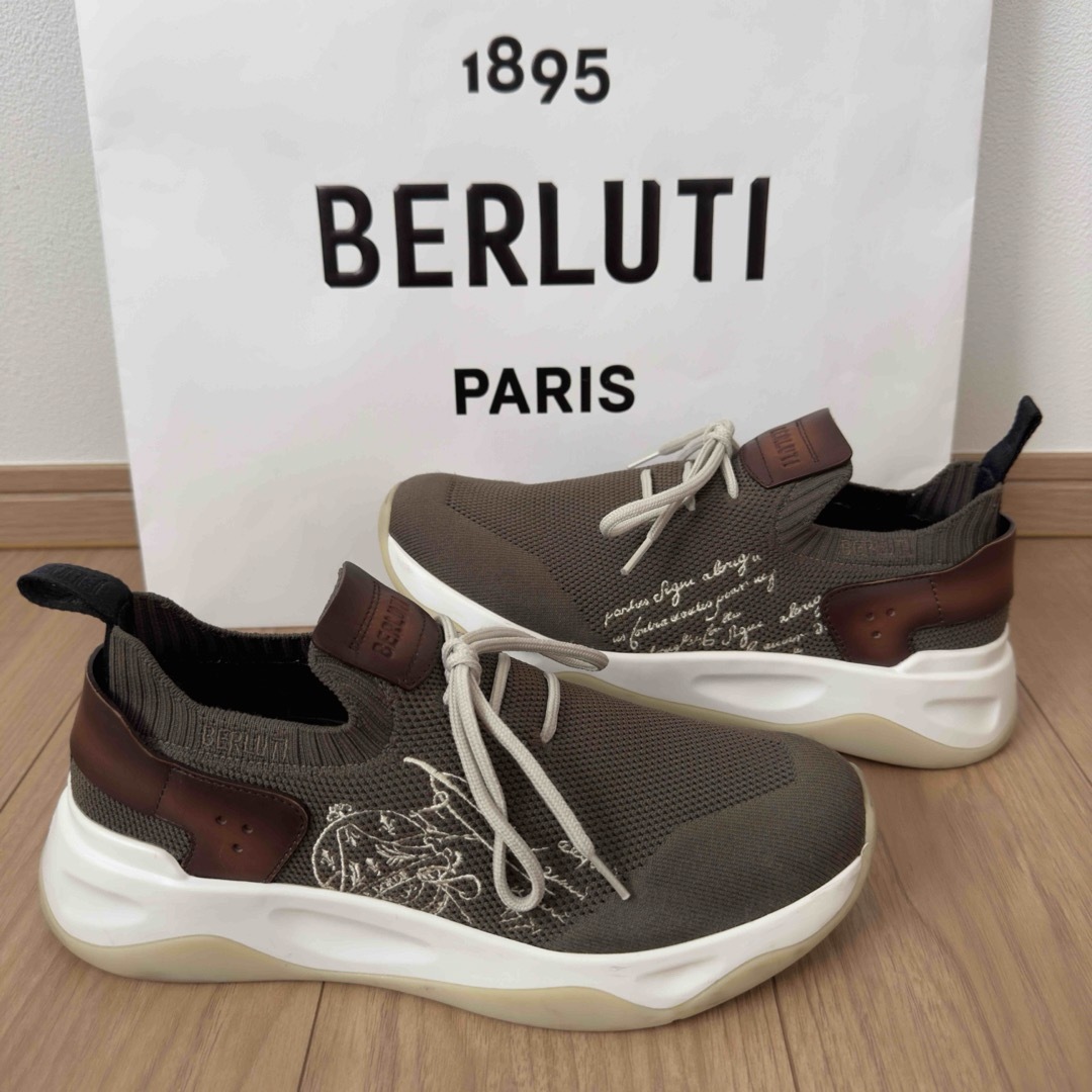 Berluti(ベルルッティ)の定価19.1万円 ベルルッティ シャドウ カリグラフィーレザーニットスニーカー メンズの靴/シューズ(スニーカー)の商品写真