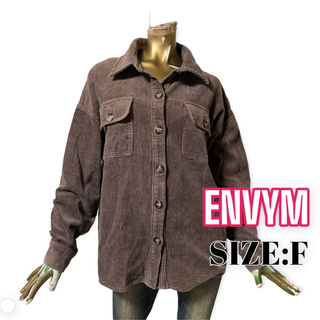 ENVYM - ENVYM ♥ シンプル オーバー ゆったり コーデュロイシャツ
