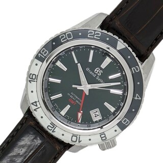 SEIKO - 　セイコー SEIKO グランドセイコー メカニカルハイビート3600 GMT SBGJ239 SS/純正バックル/純正レザーベルト 自動巻き メンズ 腕時計