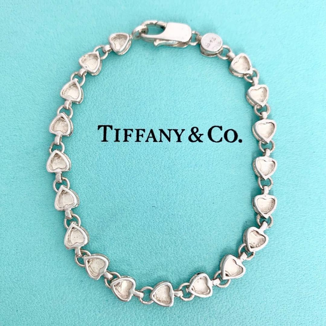 Tiffany & Co.(ティファニー)のTIFFANY&Co. ティファニー パフハート ブレスレット ハートリンク レディースのアクセサリー(ブレスレット/バングル)の商品写真
