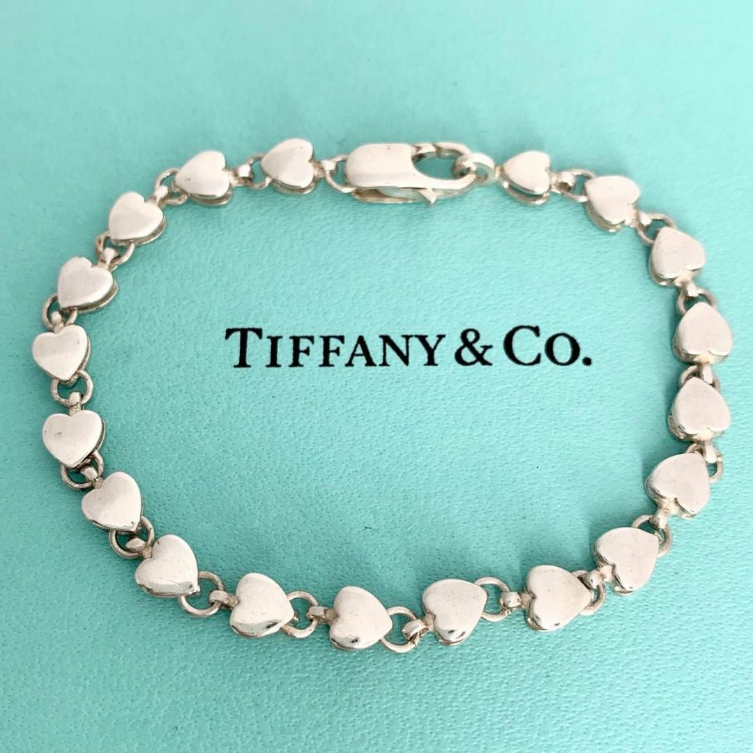 Tiffany & Co.(ティファニー)のTIFFANY&Co. ティファニー パフハート ブレスレット ハートリンク レディースのアクセサリー(ブレスレット/バングル)の商品写真