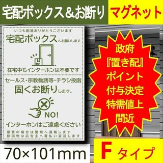 宅配ボックス＆お断りを一石二鳥で解決すマグネットF 政府ポイント決定(その他)