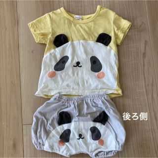 kids zoo パンダさん上下セット　80(Ｔシャツ)