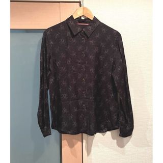 コントワーデコトニエ(Comptoir des cotonniers)のコントワーデコトニエ　柄シャツ　シルク×レーヨン　フランス36 日本7サイズ(シャツ/ブラウス(長袖/七分))