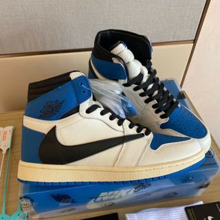 ジョーダン(Jordan Brand（NIKE）)のTravis Scott fragment air Jordan highog(スニーカー)