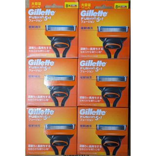 ジレット(Gillette)のジレット フュージョン5+1 替刃8個×6 Gillette(カミソリ)