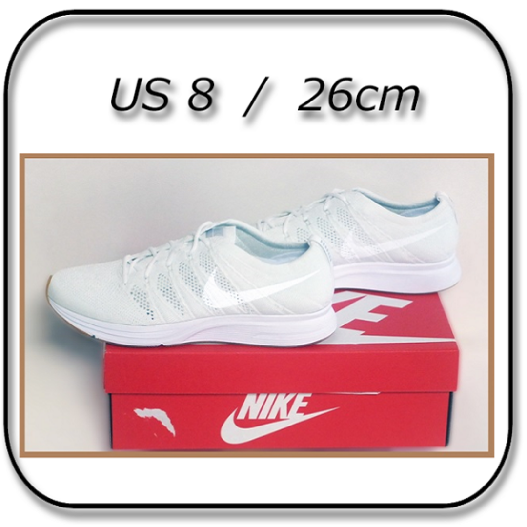 NIKE(ナイキ)の26cm： NIKE　フライニット トレーナー  WHITE　US8 メンズの靴/シューズ(スニーカー)の商品写真