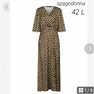 Spago Donna スパゴドンナ美品✨カシュクールワンピースイタリア製42(ロングワンピース/マキシワンピース)