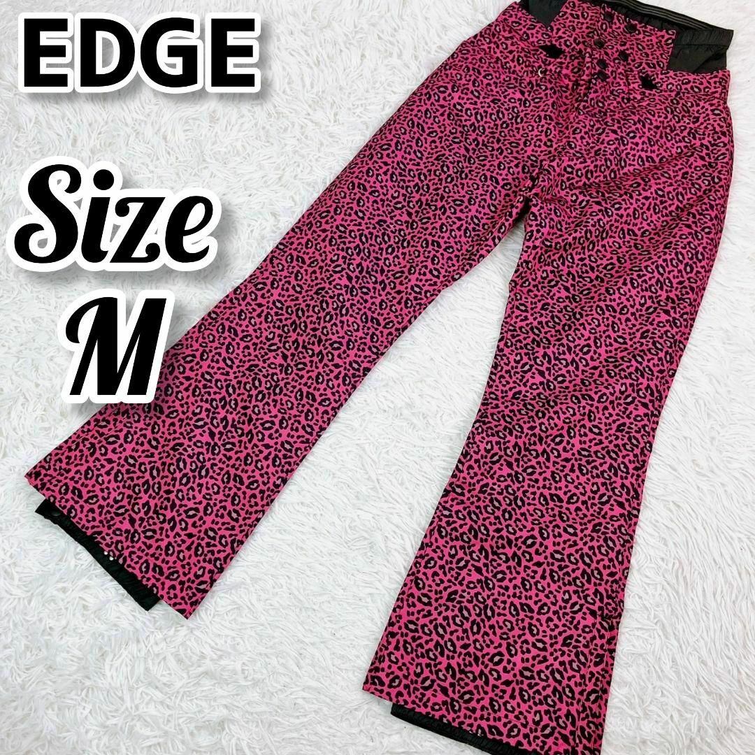 68【美品】EDGE ピンク レオパード スノボウェア パンツ スポーツ/アウトドアのスノーボード(ウエア/装備)の商品写真