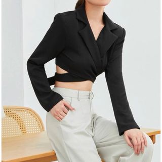 シーイン(SHEIN)のSHEIN タイバックジャケット(テーラードジャケット)