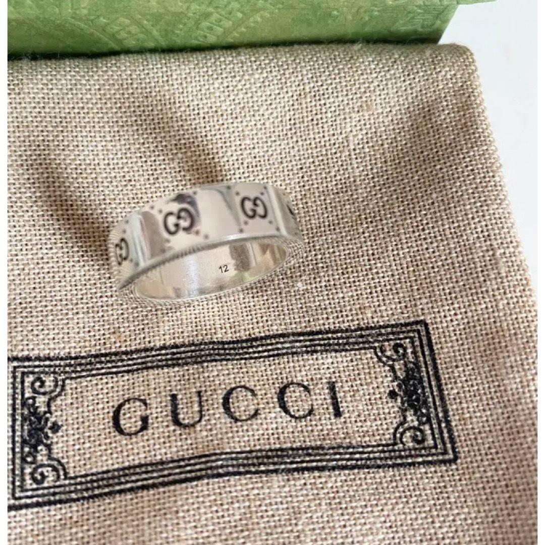 Gucci(グッチ)のGUCCI グッチ　adidas アディダス コラボ　シルバーリング　指輪 レディースのアクセサリー(リング(指輪))の商品写真