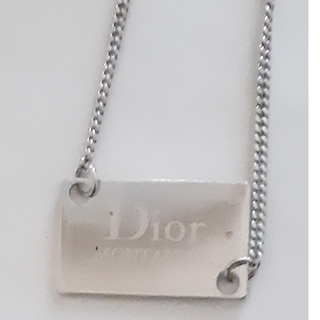 クリスチャンディオール(Christian Dior)の良品　クリスチャンディオール　ブレスレット　プレート　Dior　ロゴ　シルバー(ブレスレット/バングル)
