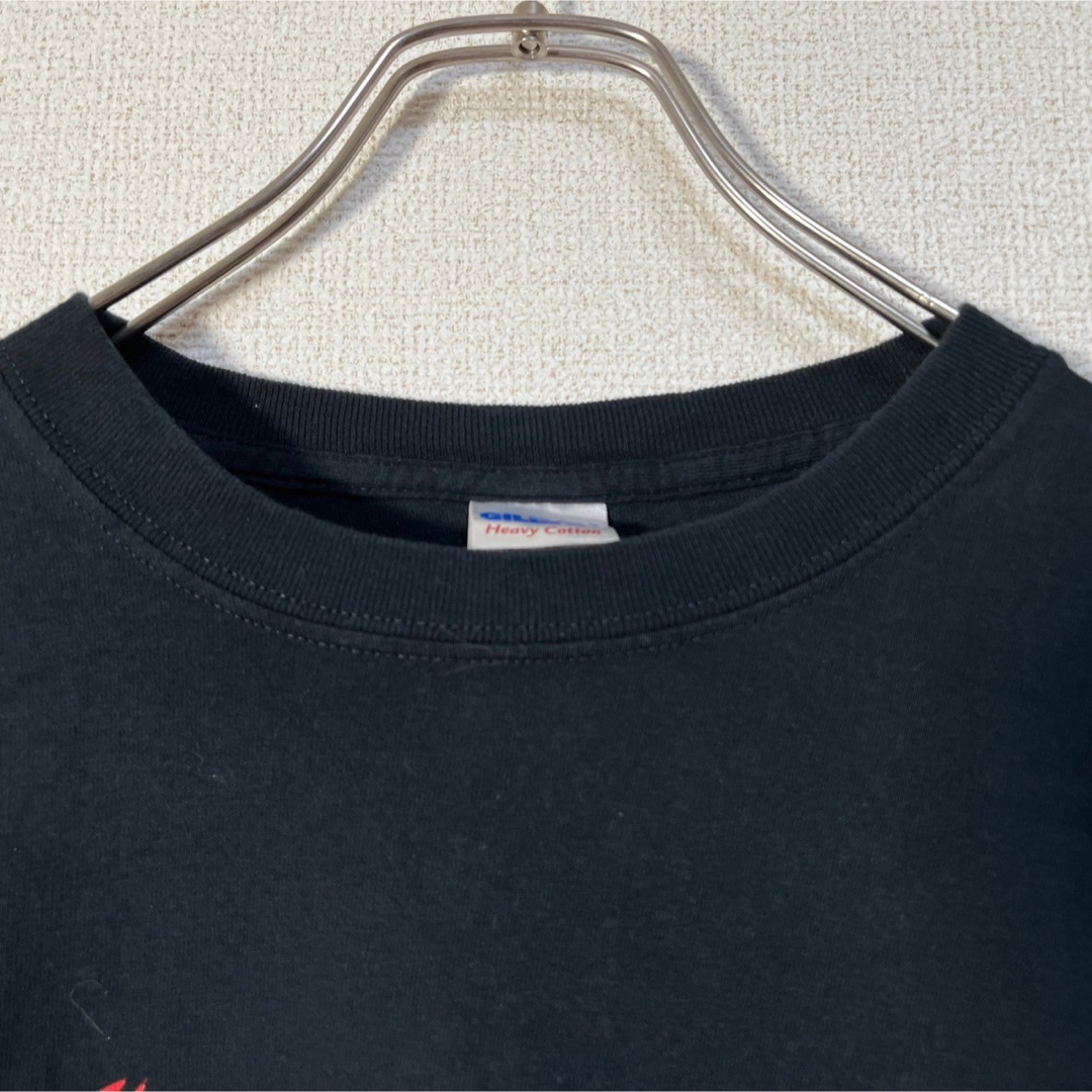 GILDAN(ギルタン)の【ギルダン】半袖Tシャツ　アニマル　馬　企業ロゴ　ブラック　デカプリント42 メンズのトップス(Tシャツ/カットソー(半袖/袖なし))の商品写真