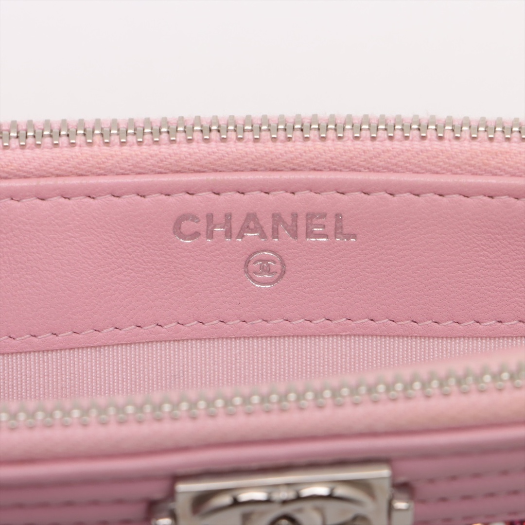 CHANEL(シャネル)のシャネル  レザー×ラインストーン  ピンク レディース ショルダーバッグ レディースのバッグ(ショルダーバッグ)の商品写真