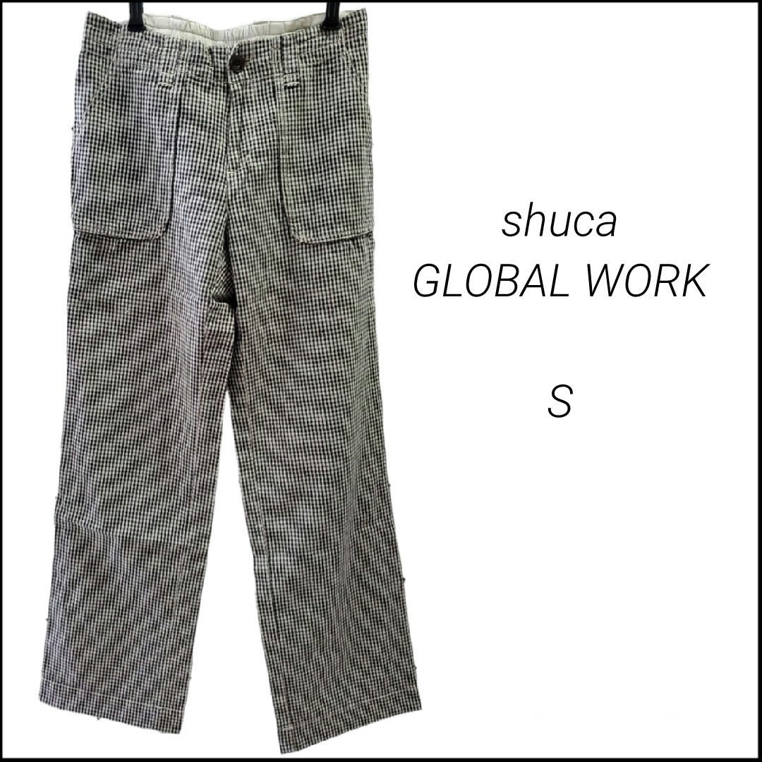 shuca GLOBALWORK(シュカグローバルワーク)の☆shuca GLOBAL WORK☆ワイドストレートパンツ☆ギンガムチェック☆ レディースのパンツ(バギーパンツ)の商品写真