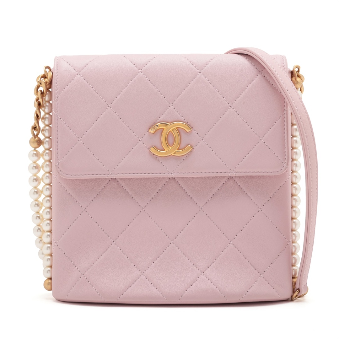 CHANEL(シャネル)のシャネル  ラムスキン  ピンク レディース ショルダーバッグ レディースのバッグ(ショルダーバッグ)の商品写真