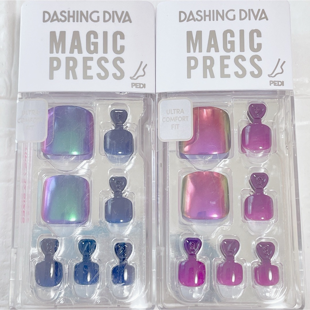 DASHING DIVA(ダッシングディバ)のダッシングディバ　（フット） ネイビー・プラムギャラクシーミラー ２点セット！ コスメ/美容のネイル(つけ爪/ネイルチップ)の商品写真