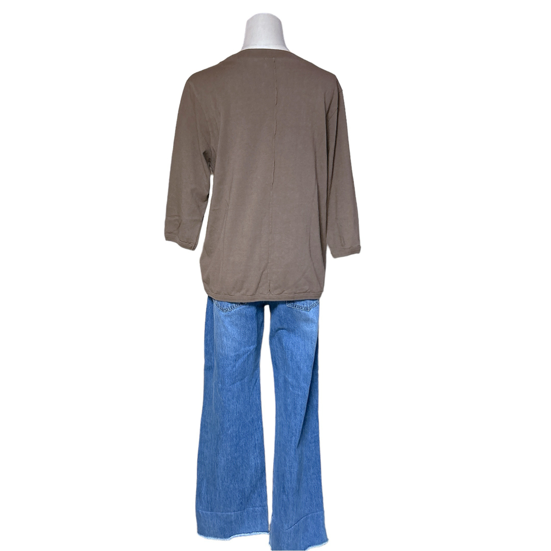 pm426.14 BLUE LAKE MARKET  ブラウン 茶色 Tシャツ レディースのトップス(Tシャツ(長袖/七分))の商品写真