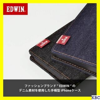 EDWIN iPhone15 対応ケース 手帳型 デ ド ゃれ ブラック 32(その他)