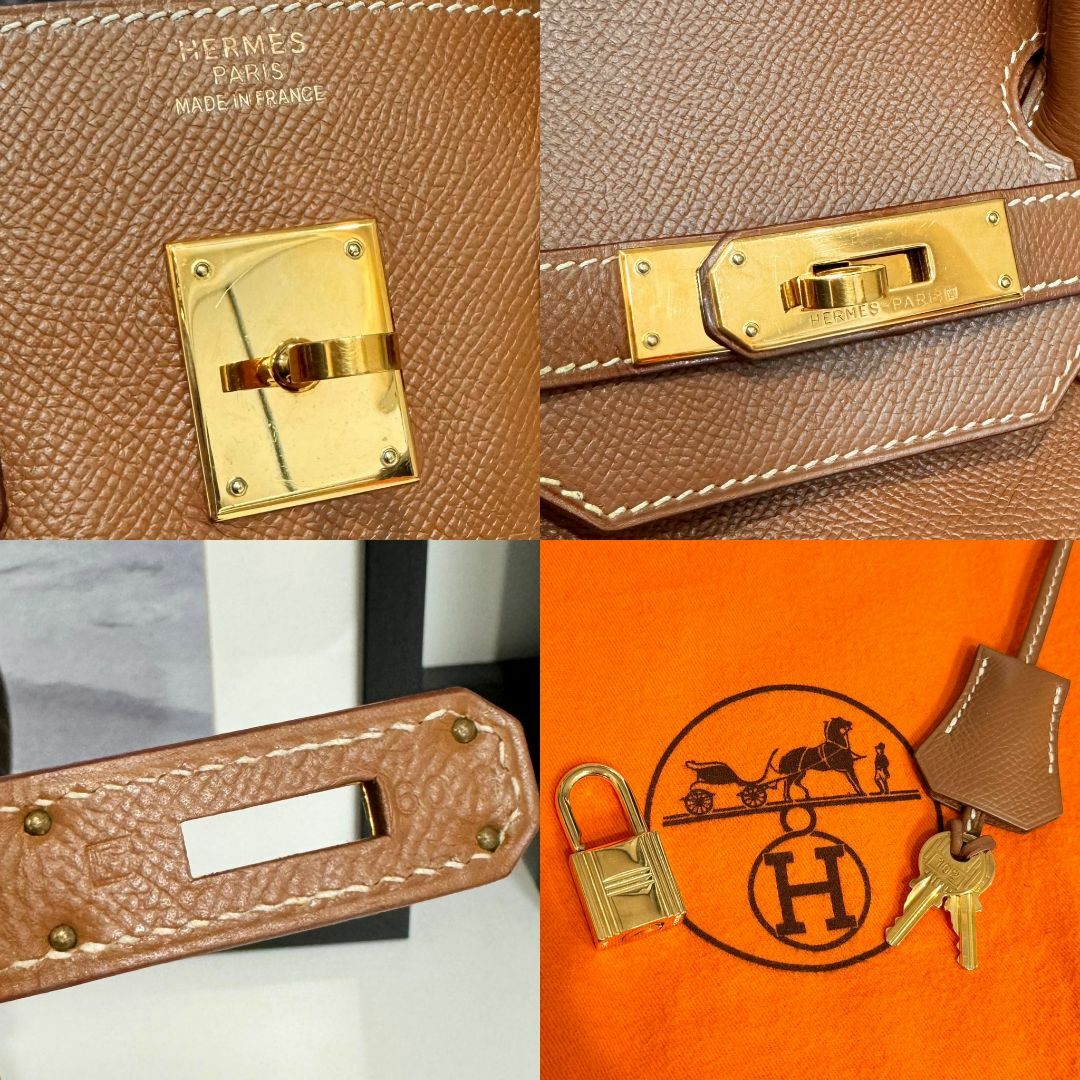 Hermes(エルメス)の美品 エルメス バーキン35 ヴォーエプソン ゴールド レディースのバッグ(ハンドバッグ)の商品写真