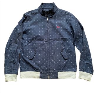 フレッドペリー(FRED PERRY)の定1.7万　FRED PERRY フレッドペリー　ドット柄ハリントンジャケットL(ブルゾン)