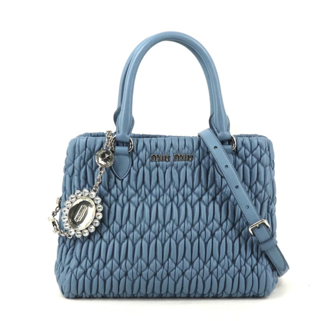 miumiu ミュウミュウ ナッパクリスタル マテラッセ ショルダーバッグ miumiu ミュウミュウ ナッパクリスタル マテラッセ ショルダーバッグ
