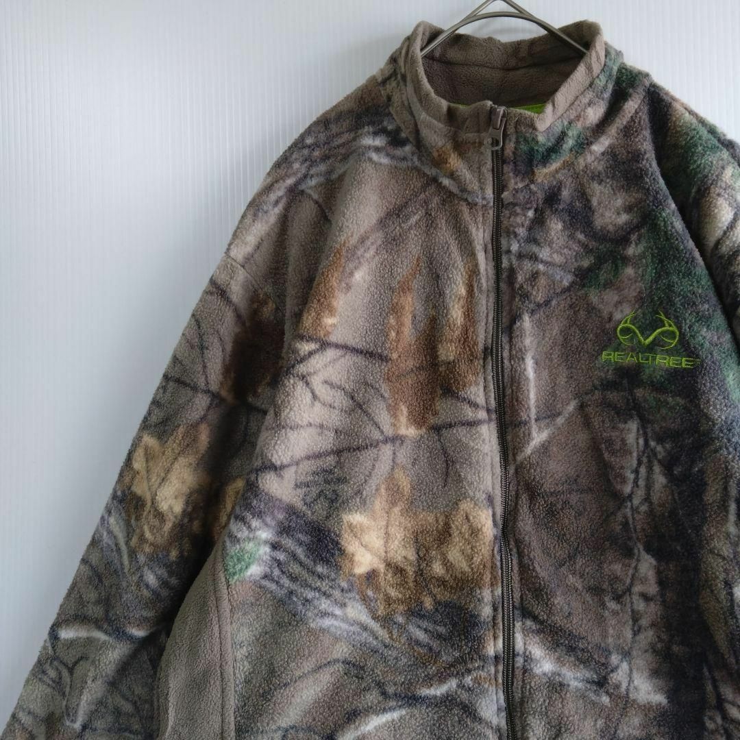 66フリースパーカー2XLサイズUS古着REALTREE レディース リアルツリ レディースのトップス(パーカー)の商品写真