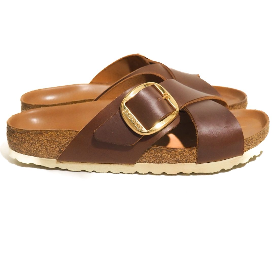 BIRKENSTOCK(ビルケンシュトック)の美品 ビルケンシュトック　シエナ　ビッグバックル　サイズ38 ナロー レディースの靴/シューズ(サンダル)の商品写真