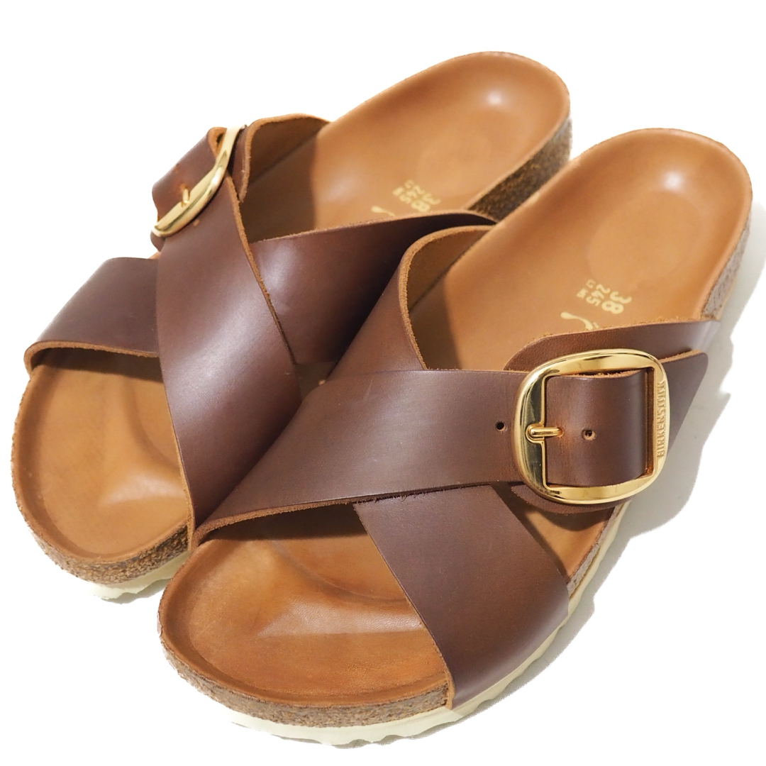 BIRKENSTOCK(ビルケンシュトック)の美品 ビルケンシュトック　シエナ　ビッグバックル　サイズ38 ナロー レディースの靴/シューズ(サンダル)の商品写真