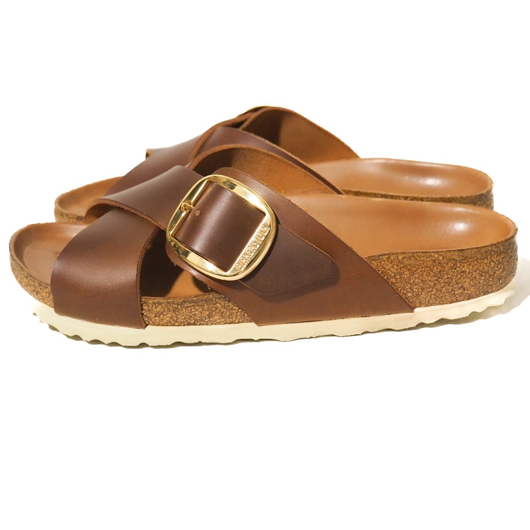 BIRKENSTOCK(ビルケンシュトック)の美品 ビルケンシュトック　シエナ　ビッグバックル　サイズ38 ナロー レディースの靴/シューズ(サンダル)の商品写真