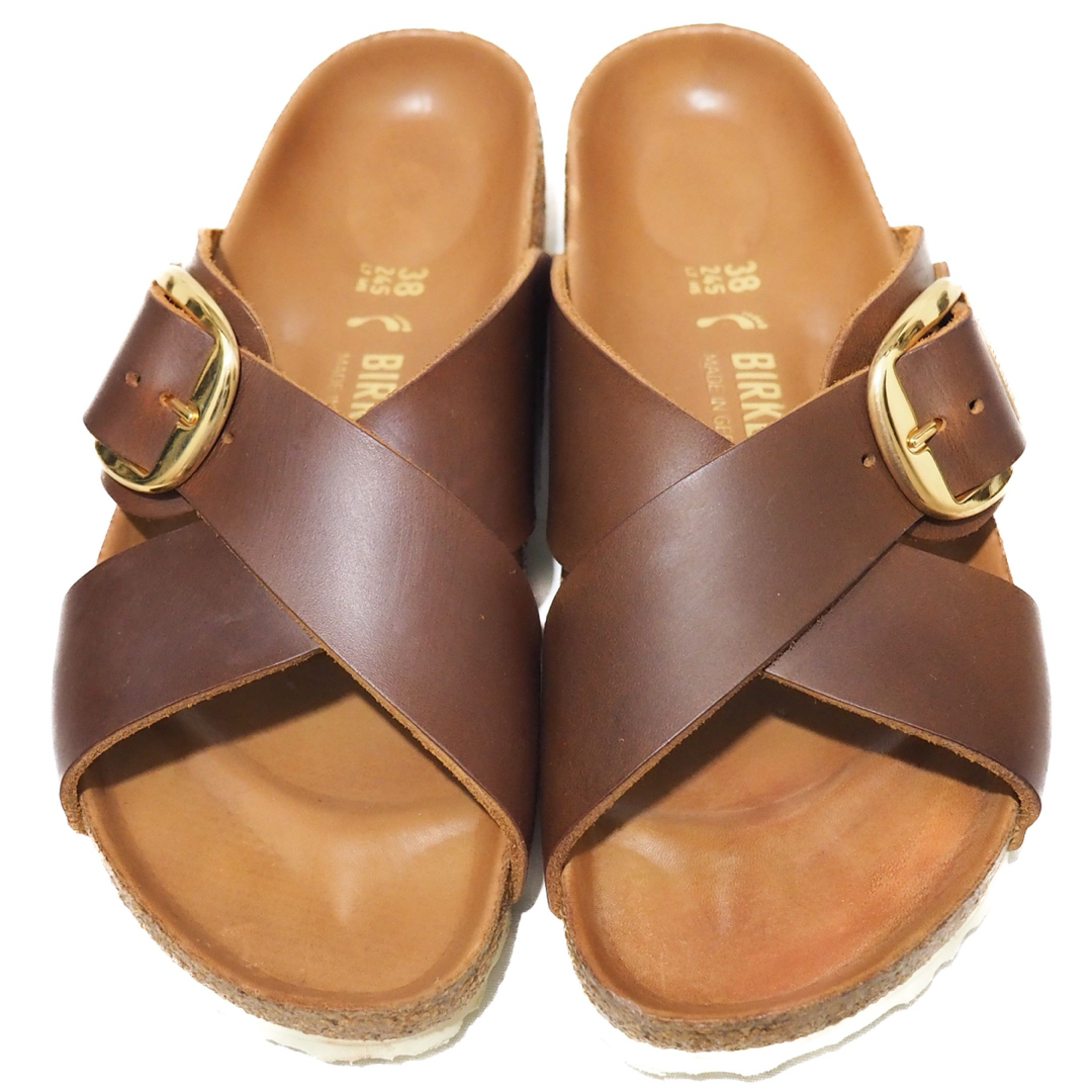 BIRKENSTOCK(ビルケンシュトック)の美品 ビルケンシュトック　シエナ　ビッグバックル　サイズ38 ナロー レディースの靴/シューズ(サンダル)の商品写真