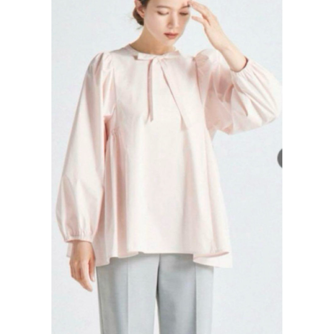 yori サイドギャザーブラウス　36 ピンク レディースのトップス(シャツ/ブラウス(長袖/七分))の商品写真
