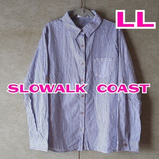 【SLOWALK COAST】ストライプシャツ(シャツ/ブラウス(長袖/七分))