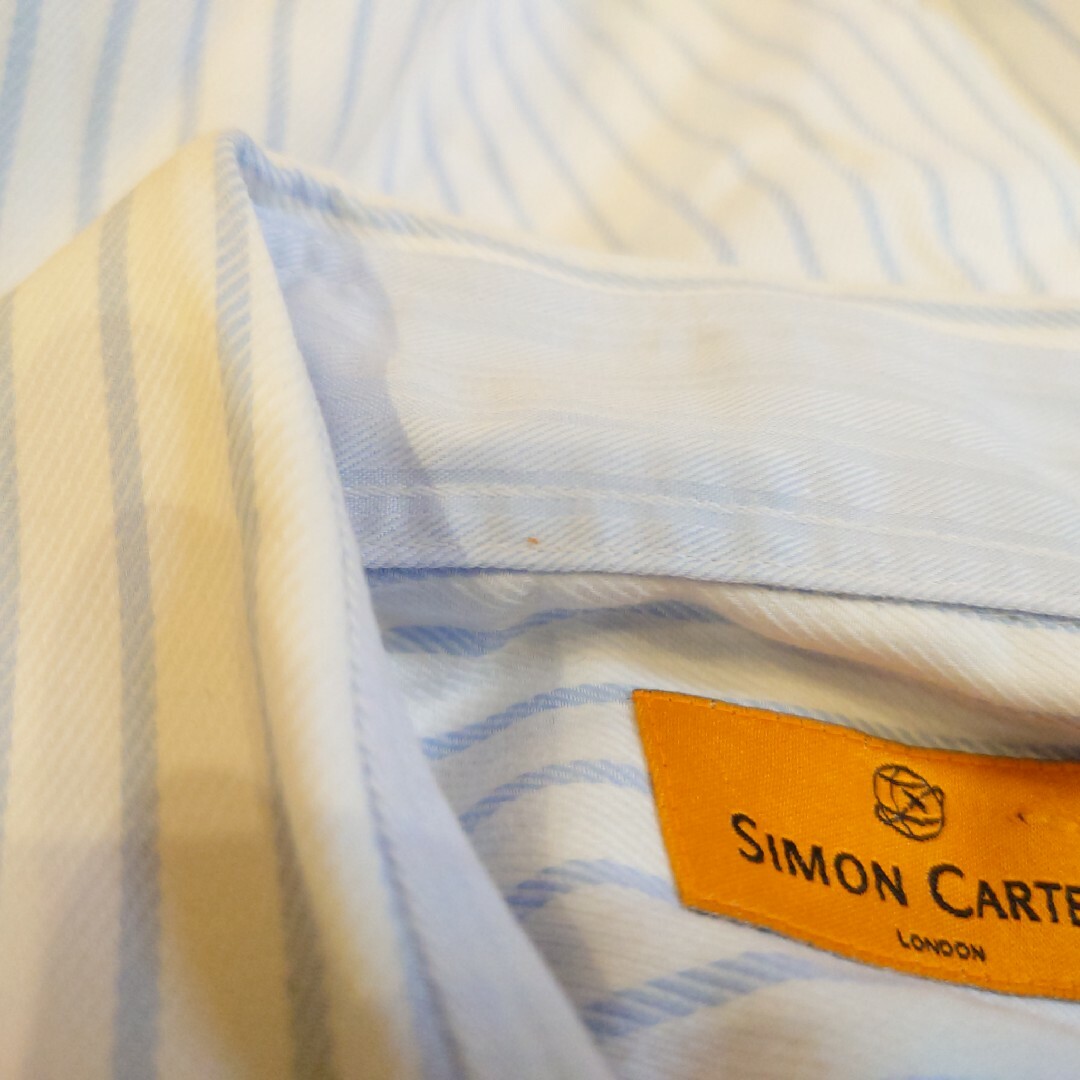 SIMON CARTER(サイモンカーター)の【古着並品】SIMON CARTER LONDON 長袖シャツ ストライプ柄 メンズのトップス(シャツ)の商品写真