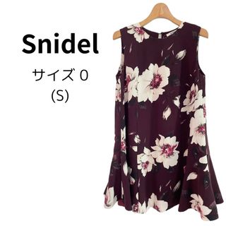 スナイデル(SNIDEL)の【美品】Snidel スナイデル 花柄 ミニワンピース フラワー柄 S(ミニワンピース)