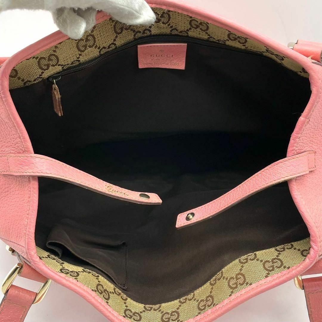 Gucci(グッチ)のグッチ トートバッグ アビー レザー GG柄 ハンドバッグ 日本限定 ピンク レディースのバッグ(トートバッグ)の商品写真