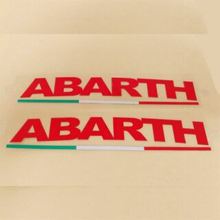 ABARTH アバルト ステッカーデカール RED（赤）　２枚セット(車外アクセサリ)