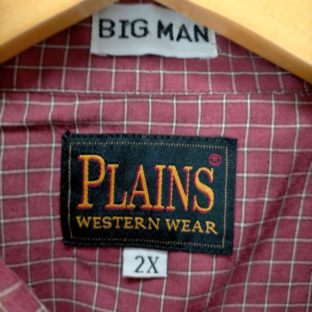 PLAINS(プレインズ) 格子柄 半袖ウエスタンシャツ メンズ トップス メンズのトップス(その他)の商品写真