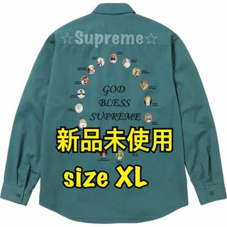 Supreme - Supreme Our Lady Work Shirt teal XL