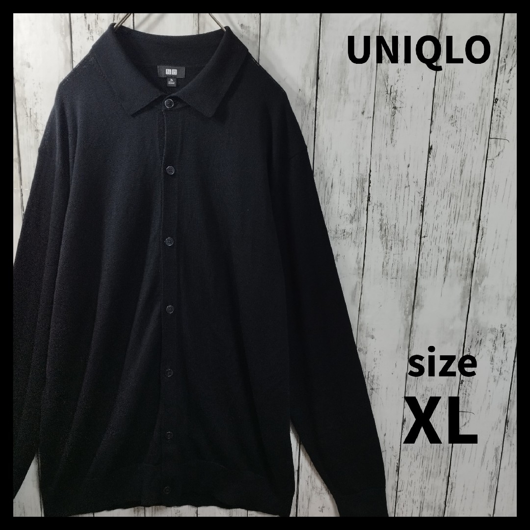 UNIQLO(ユニクロ)の【UNIQLO】エクストラファインメリノシャツカーディガン（長袖）　D953 メンズのトップス(カーディガン)の商品写真