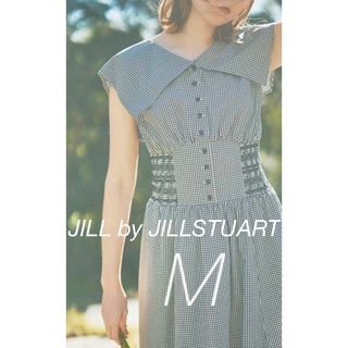 ジルバイジルスチュアート(JILL by JILLSTUART)の美品　JILL by JILLSTUART ブライトタイプライターワンピース　M(ロングワンピース/マキシワンピース)