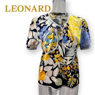 LEONARD - レオナール＊胸元、袖元お洒落デザイン トップス カットソー＊LEONARD