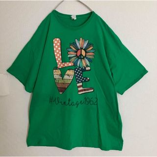 FRUIT OF THE LOOM - フルーツオブザルームオーバーサイズLOVETシャツヴィンテージtシャツビッグロゴ