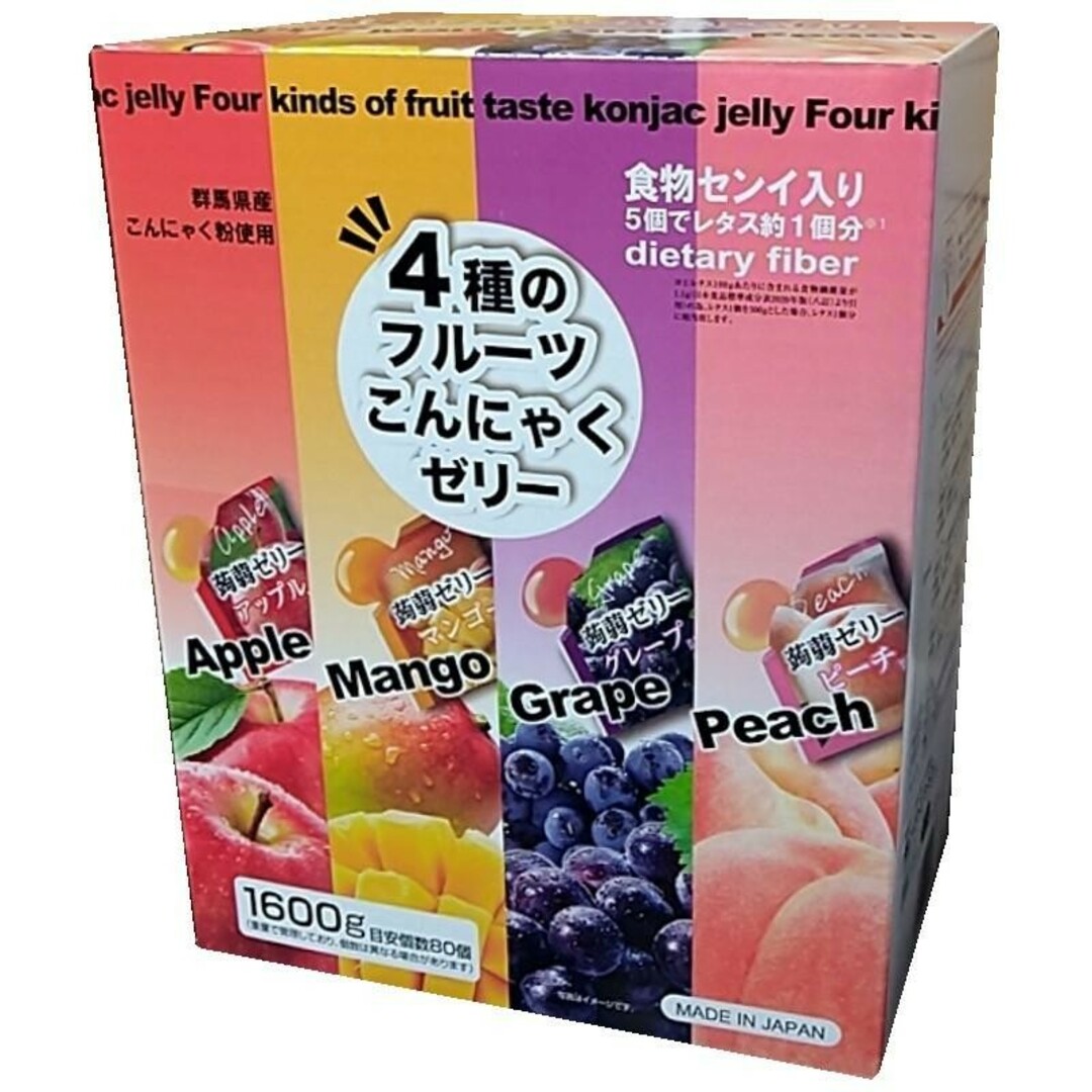 コストコの4種のフルーツこんにゃくゼリー1600ｇセットです。 食品/飲料/酒の食品(菓子/デザート)の商品写真