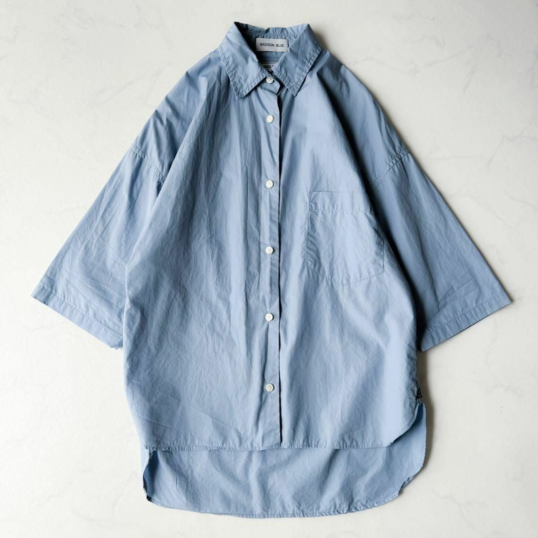 MADISONBLUE(マディソンブルー)の美品✨ マディソンブルー J.BRADLEY SHIRT ライトブルー ゆったり レディースのトップス(シャツ/ブラウス(長袖/七分))の商品写真